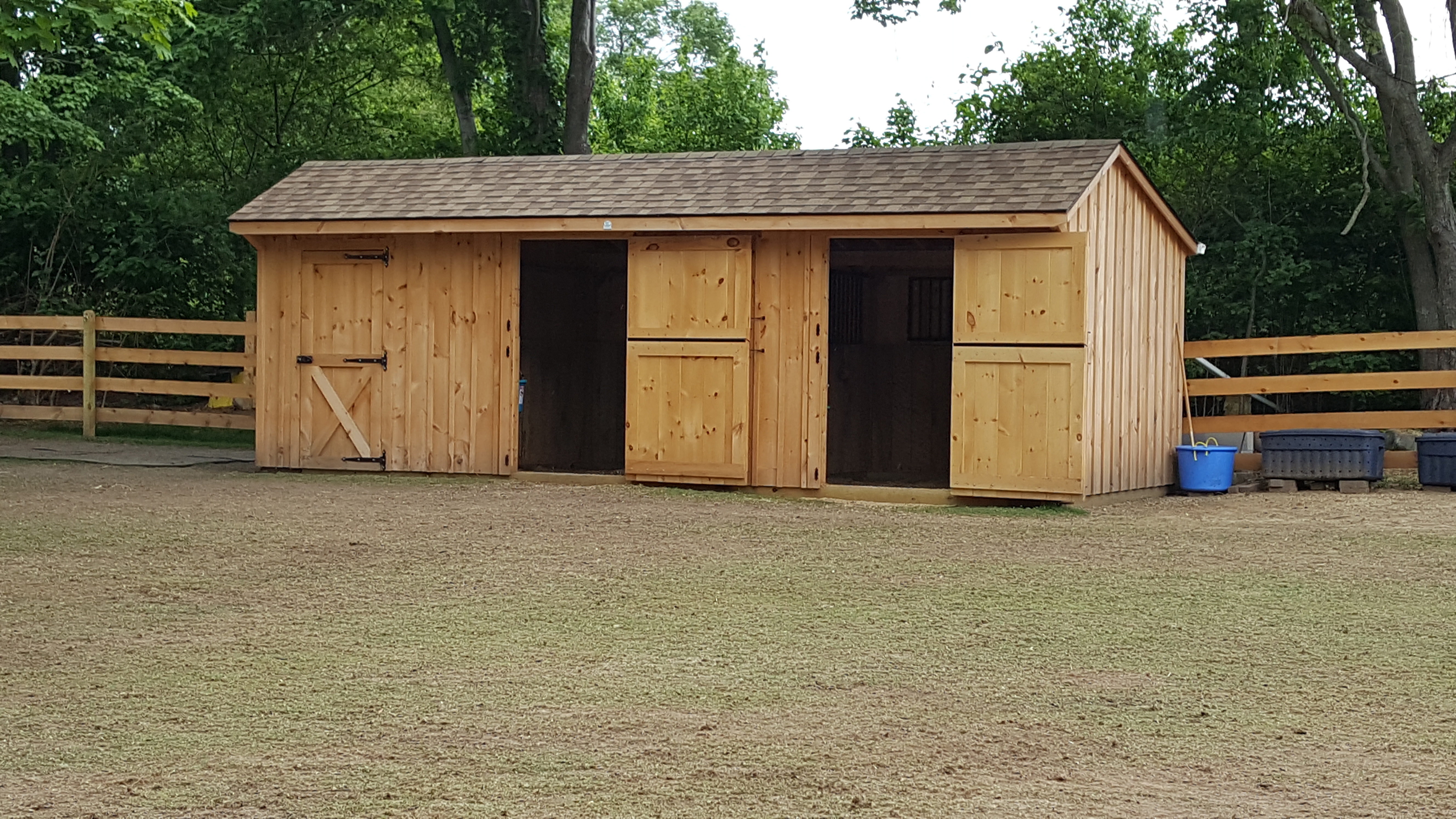 2 stall horse barn with tack room